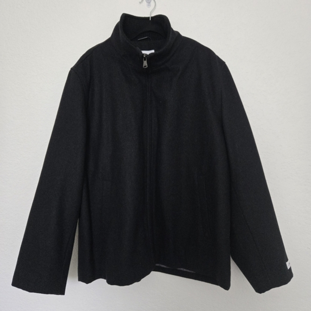 Calvin Klein Men's Black Pea Coat